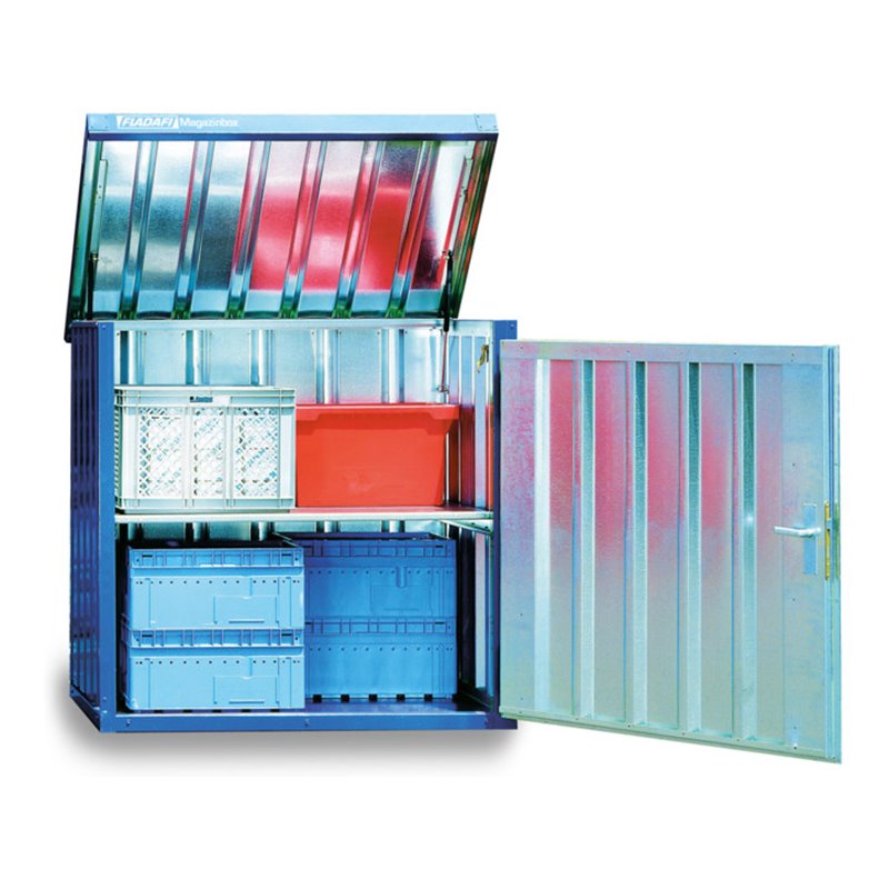 FLADAFI® Magazinbox MB 2 Verzinkt, montiert, mit Boden lackiert in RAL-Farbton