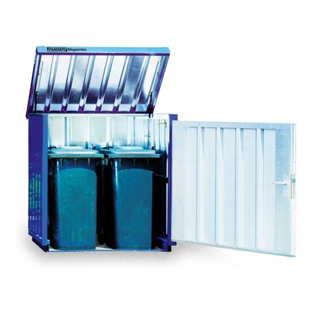 FLADAFI® Magazinbox MB 2 Verzinkt, montiert, ohne Boden lackiert in RAL-Farbton