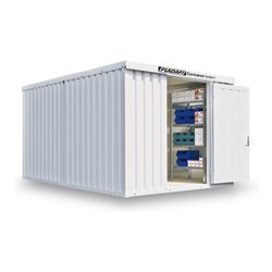 FLADAFI® Materialcontainer-Kombination Modell IC 1340, holzfußboden