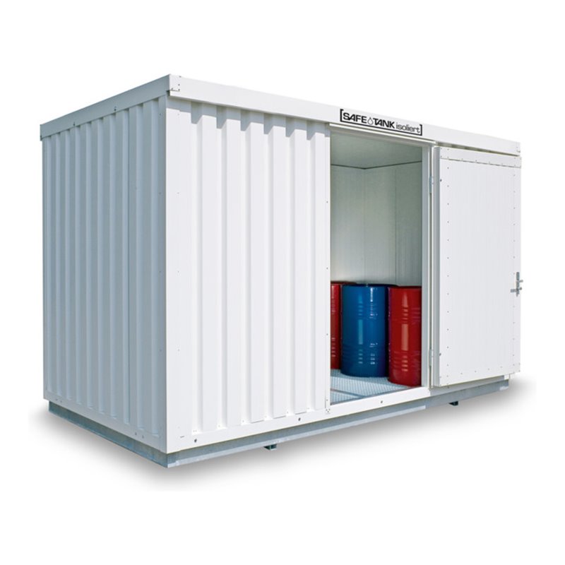 Säbu SAFE Tank STI 1350 isoliert montiert Kunststoffbeschichtet RAL 9002