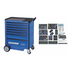 Gedore Werkzeugwagen mit Werkzeugsortiment PKW, 257-tlg