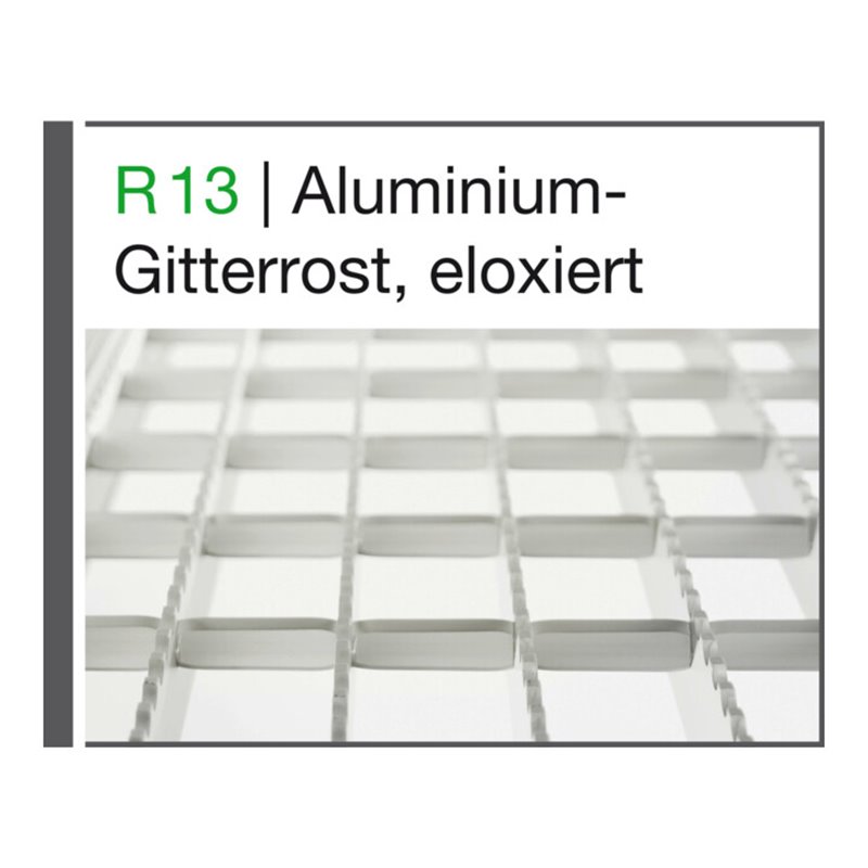 MUNK Mehrpreis pro Stufe Stufenbelag Aluminium-Gitterrost eloxiert 1000 mm