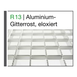 MUNK Mehrpreis pro Stufe Stufenbelag Aluminium-Gitterrost eloxiert 800 mm
