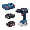 Bosch Akku Bohrschrauber-Set, GSR 18V-55 + 2 x Akkus + Ladegerät
