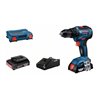 Bosch Akku-Bohrschrauber GSR 18V-55, 2 x Akku GBA 18V, Schnellladegerät GAL 18V-40