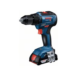 Bosch Akku-Bohrschrauber GSR 18V-55, 2 x Akku GBA 18V, Schnellladegerät GAL 18V-40