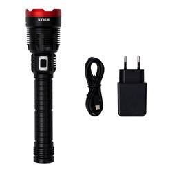 STIER Akku Taschenlampe 8000 Lumen 5000 mAh 6500 K