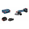 Bosch Akku-Winkelschleifer BITURBO mit X-LOCK GWX 18V-15 C, 2 x Akku, Schnellladegerät