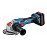 Bosch Akku-Winkelschleifer BITURBO mit X-LOCK GWX 18V-15 C, 2 x Akku, Schnellladegerät