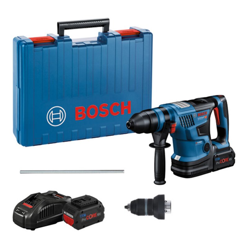 Bosch Akku-Bohrhammer mit SDS plus GBH 18V-34 CF, 2 Akkus und Ladegerät