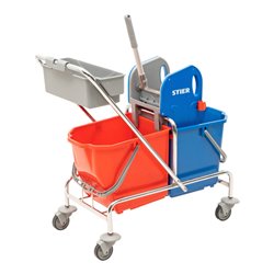 STIER Reinigungswagen mit Ablagekorb Set