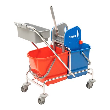 STIER Reinigungswagen mit Ablagekorb Set