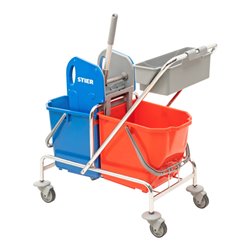 STIER Reinigungswagen mit Ablagekorb Set