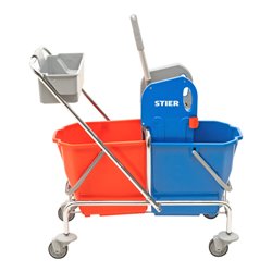 STIER Reinigungswagen mit Ablagekorb Set