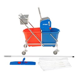 STIER Reinigungswagen mit Ablagekorb Set