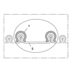 Norres Absaugschlauch chemikalienbeständig Ø 1000mm L: 3m CP PTFE-INOX 475 EC