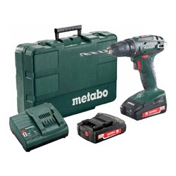 Metabo Akku-Bohrschrauber BS 18 Kunststoffkoffer 18V 2x1.5Ah Li-Ion + SC 60 Plus