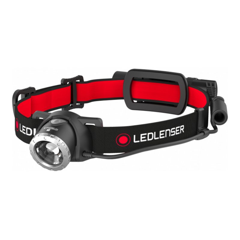 Ledlenser H8R Stirnlampe mit schwenkbarem Lampenkopf, dimmbar und wiederaufladbar