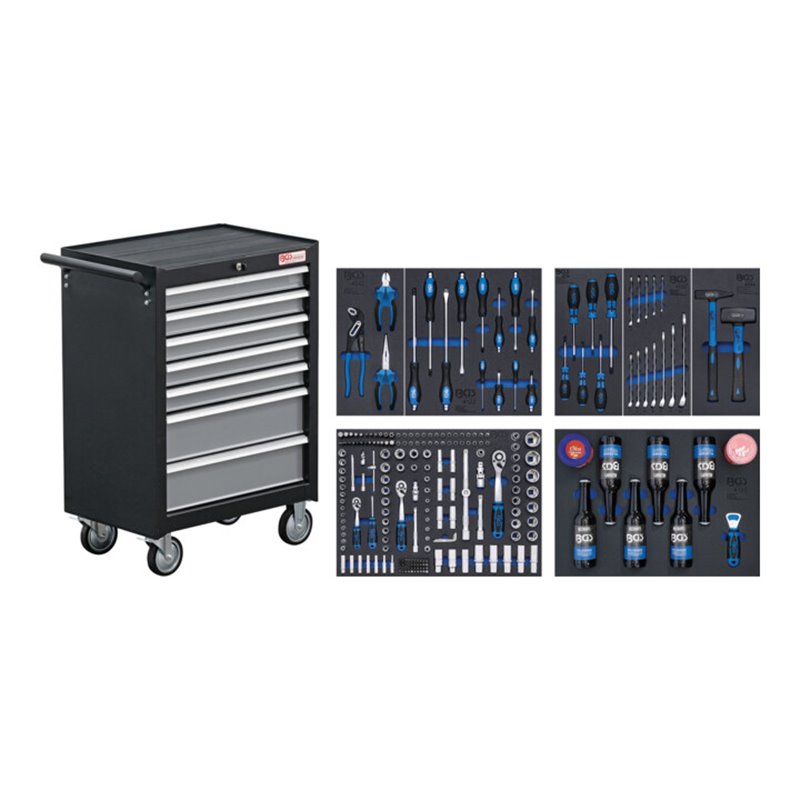 BGS Werkstattwagen 7 Schubladen mit 227 Werkzeugen