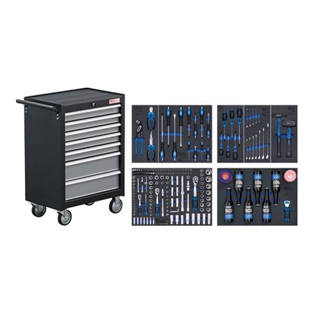 BGS Werkstattwagen 7 Schubladen mit 227 Werkzeugen