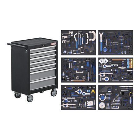 BGS Werkstattwagen 7 Schubladen Motor-Einstellwerkzeug-Sätze