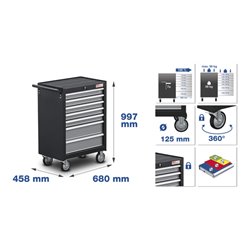 BGS Werkstattwagen 7 Schubladen Motor-Einstellwerkzeug-Sätze