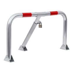 STIER Parkbügel umlegbar mit Vorhängeschloss HxBxT 420x753x365mm