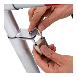 STIER Parkbügel umlegbar mit Vorhängeschloss HxBxT 420x753x365mm