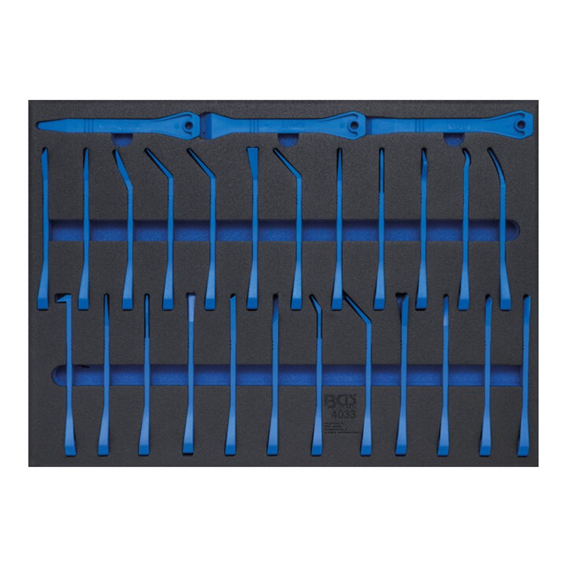 BGS Werkstattwageneinlage 3/3: Zierleistenkeil- und Schaber-Satz  27 teilig