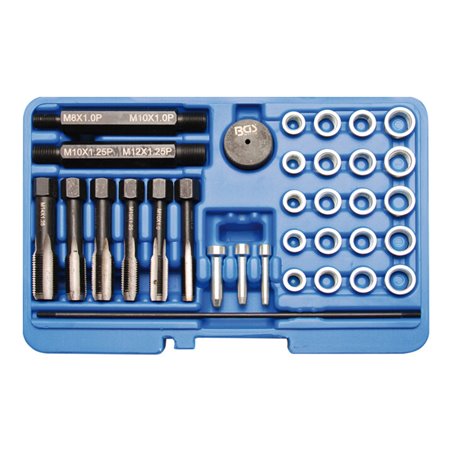 BGS Reparatursatz für Glühkerzengewinde 33 teilig