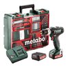 Metabo Akku-Schlagbohrschrauber PowerMaxx SB 12 Set Mobile Werkstatt Kunststoffkoffer 12V 2x2Ah Li-Ion + SC 30