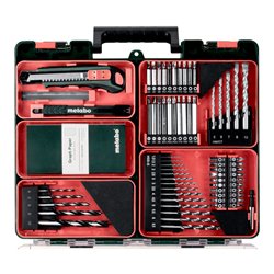 Metabo Akku-Schlagbohrschrauber PowerMaxx SB 12 Set Mobile Werkstatt Kunststoffkoffer 12V 2x2Ah Li-Ion + SC 30