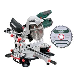 Metabo Set Kappsäge KGS 254 M mit 2. Hartmetall-Sägeblatt Karton