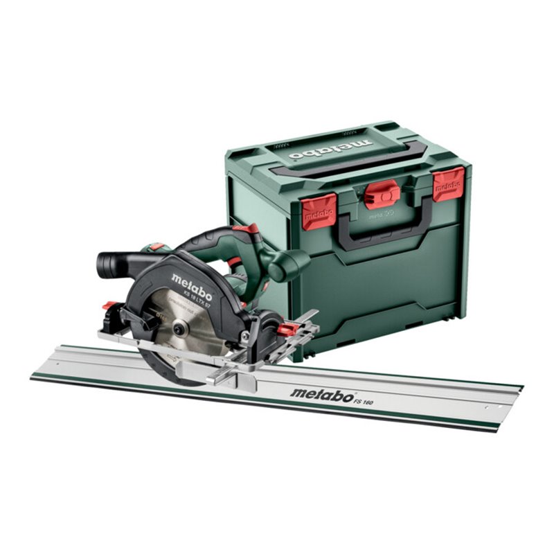 Metabo Akku-Handkreissäge KS 18 LTX 57 FS Set mit Führungsschiene FS 160 metaBOX 340