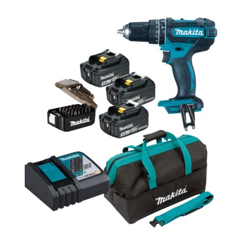 Makita Akku- Schlagbohrschrauber 18V Set DHP482RFX3