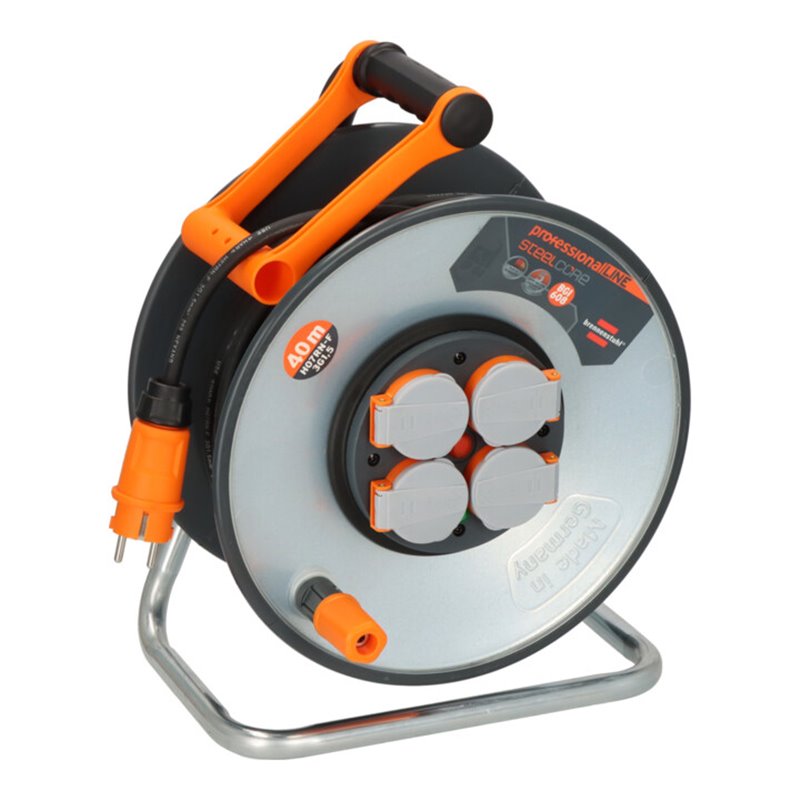 BRENNENSTUHL Kabeltrommel Stahlkern40N