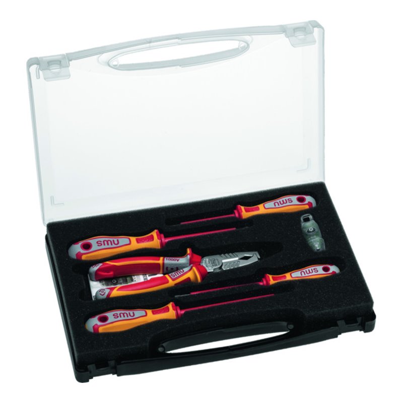 NWS Werkzeugbox VDE 7-tlg. mit Abisolierzange