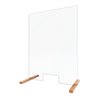 Schulte Hygiene- und Hustenschutz, 5 mm Sicherheitsglas (ESG), transparent, 750 x 475 mm, mit praktischer Durchreiche