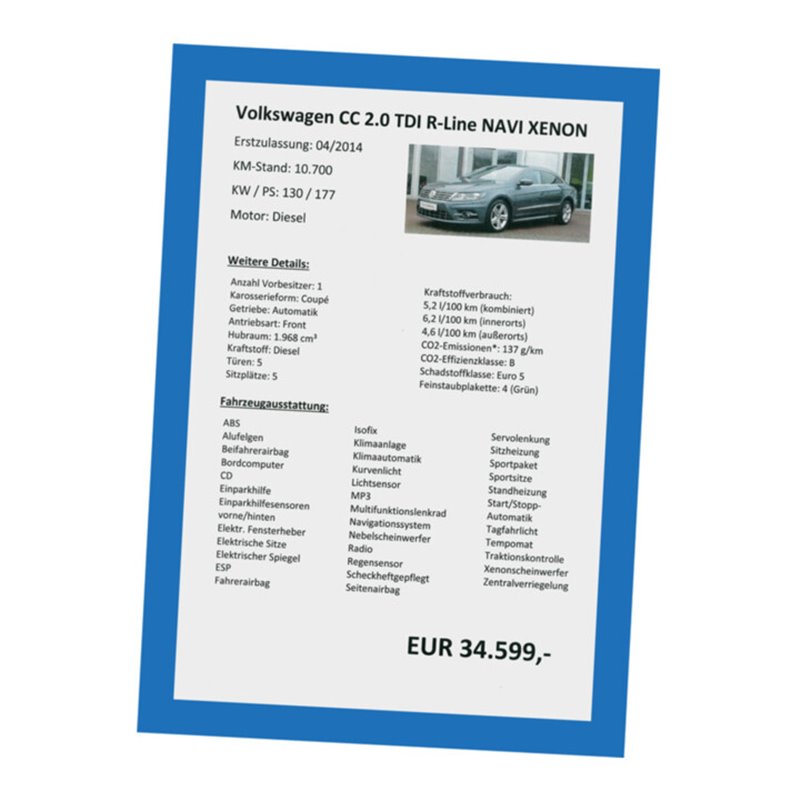 Eichner Folien-Hafttaschen blau