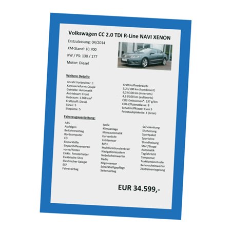 Eichner Folien-Hafttaschen blau