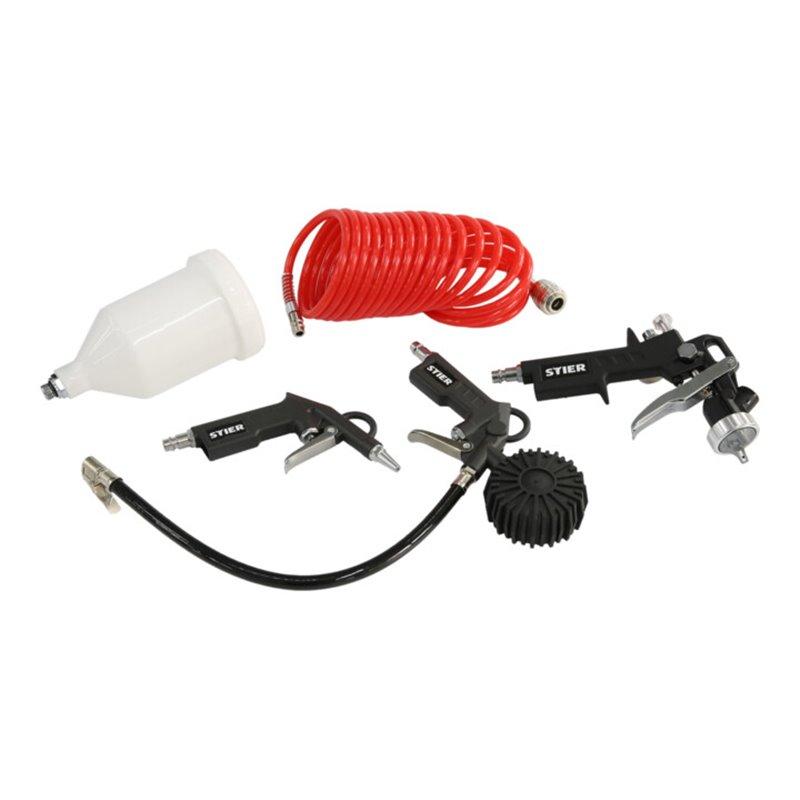 STIER Druckluft-Werkzeugset 4-teilig