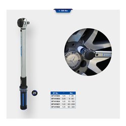 Brilliant Tools 1/2 Zoll Drehmomentschlüssel mit Drehknopf-Umsteck-Ratschenkopf, 20-200 Nm