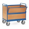 fetra Holzkastenwagen 600 kg, mit Wänden und Boden aus Holz, TPE-Bereifung