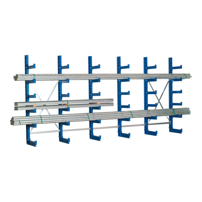 Regalwerk KARL-Kragarmregal 750 kg verstellbar Anbaufeld HxB 2500x1000x600 mm doppelsei.