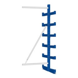 Regalwerk KARL-Kragarmregal 750 kg verstellbar Anbaufeld HxB 2500x1000x400 mm doppelsei.