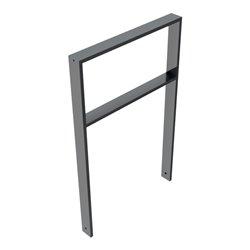 Schake Anlehnbügel aus Vierkantrohr 80x20mm, Breite: 750mm Gesamthöhe:1200 mm + Querholm, beschichtet