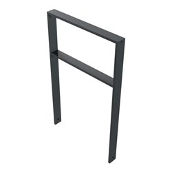 Schake Anlehnbügel aus Vierkantrohr 80x20mm, Breite: 750mm Gesamthöhe:1200 mm + Querholm, beschichtet