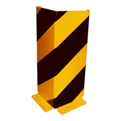 Schake Anfahrschutz, Winkel Stahlblech 6mm, Höhe 400mm, Schenkellänge 160mm, gelb / schwarz