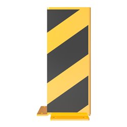 Schake Anfahrschutz, Winkel Stahlblech 6mm, Höhe 400mm, Schenkellänge 160mm, gelb / schwarz