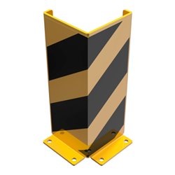Schake Anfahrschutz, Winkel Stahlblech 6mm, Höhe 400mm, Schenkellänge 160mm, gelb / schwarz
